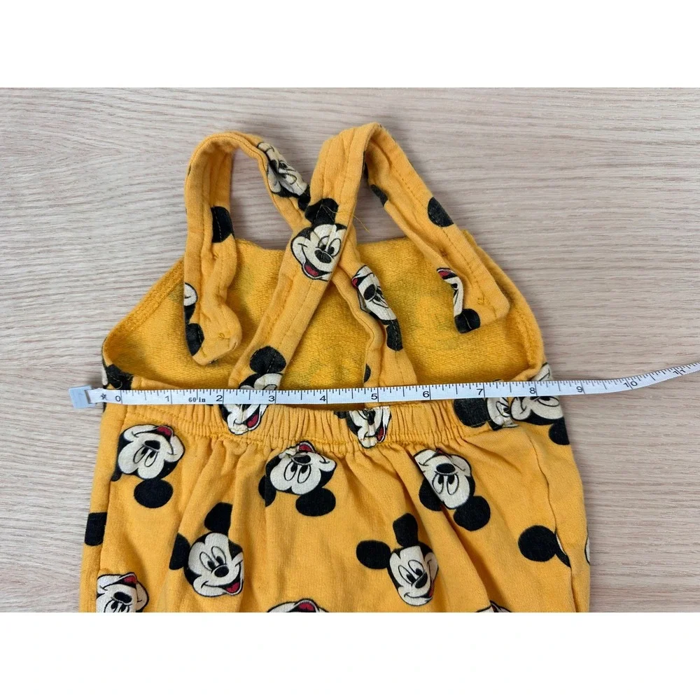 Disney Baby Mickey Mouse Yellow‎ Overalls Romper Infant 0-3 Months